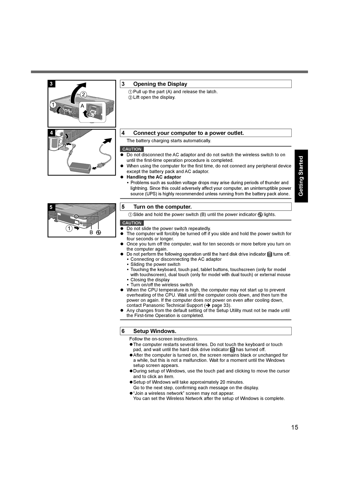 Panasonic CF-19 appendix Connect your computer to a power outlet,  Handling the AC adaptor 