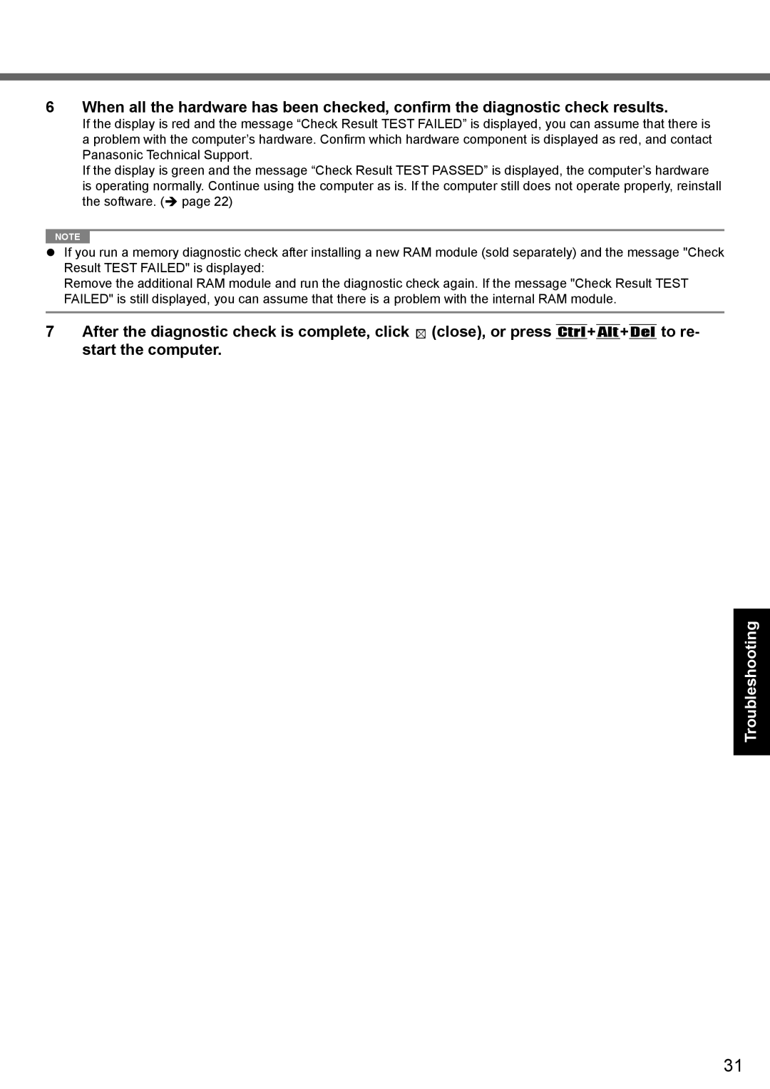 Panasonic CF-30 appendix Troubleshooting 