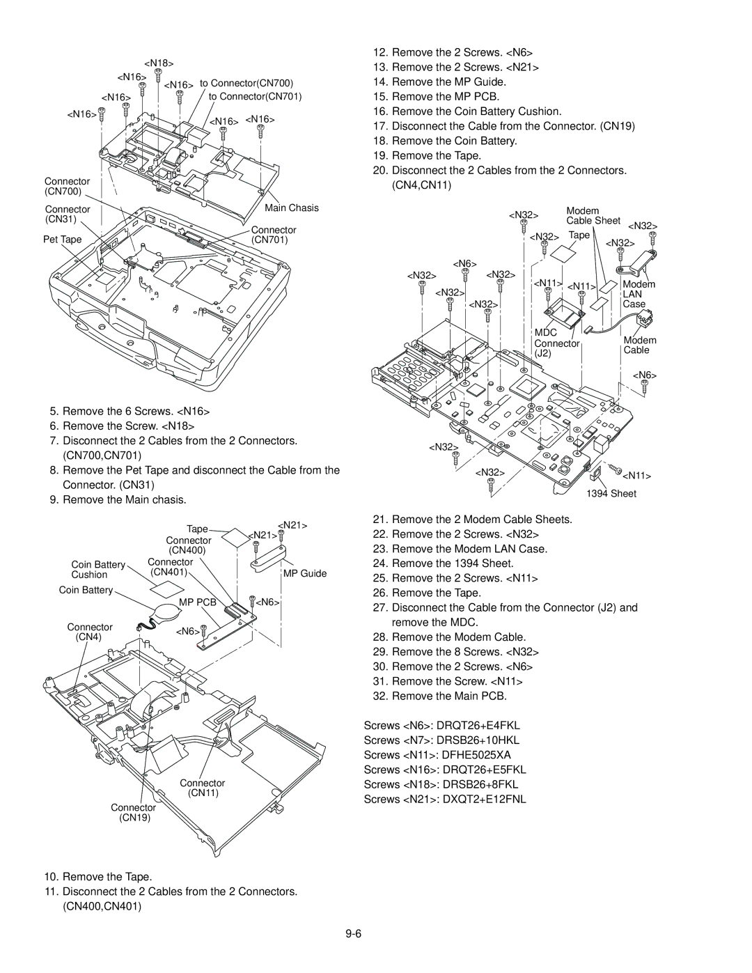 Panasonic CF-30KTPAXxM service manual Mp Pcb 