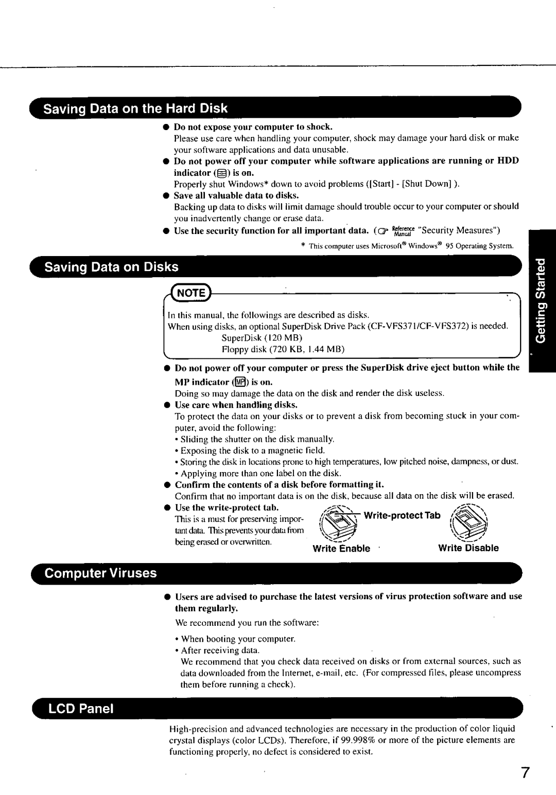 Panasonic CF-37 manual 