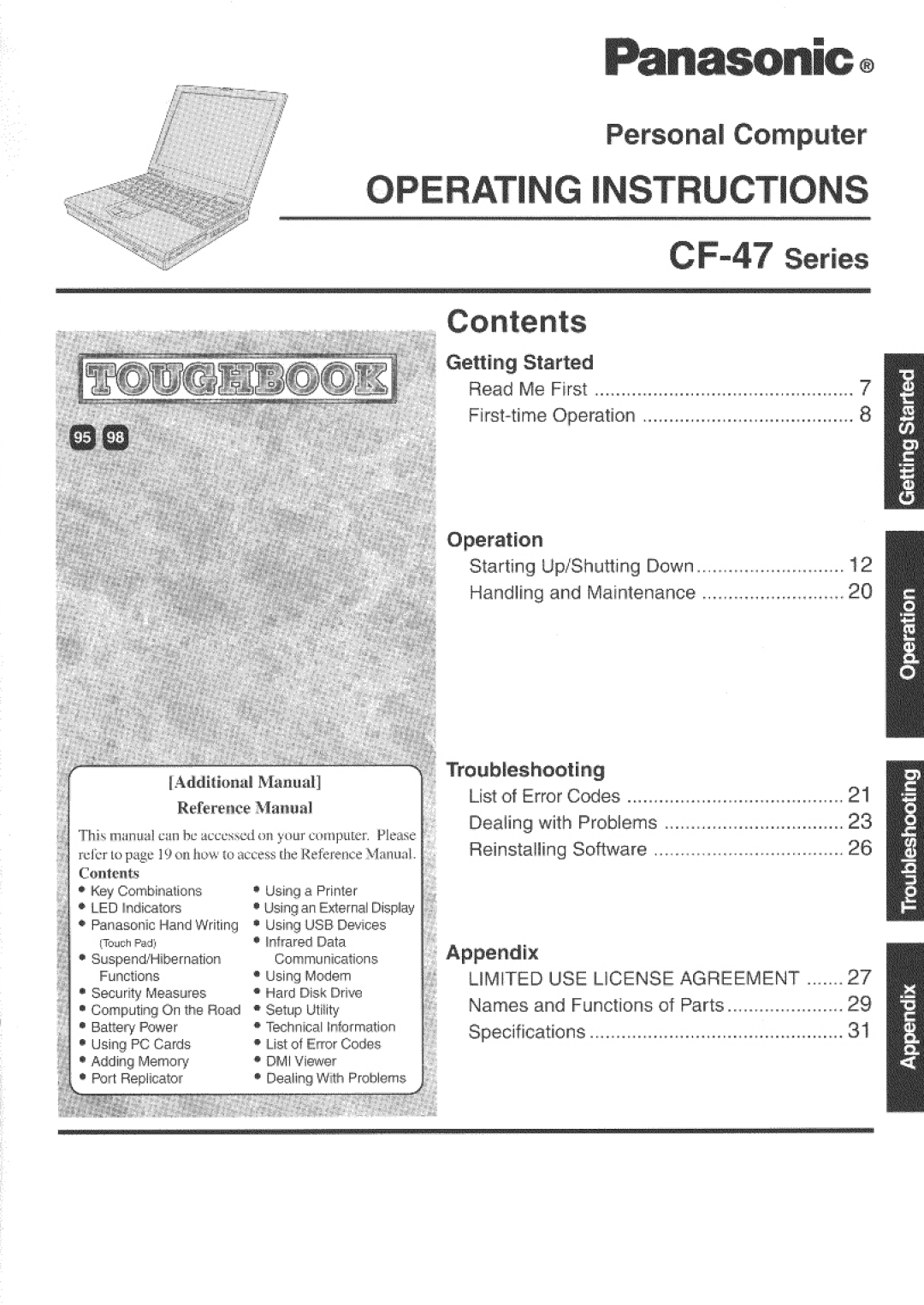 Panasonic CF-47 manual 