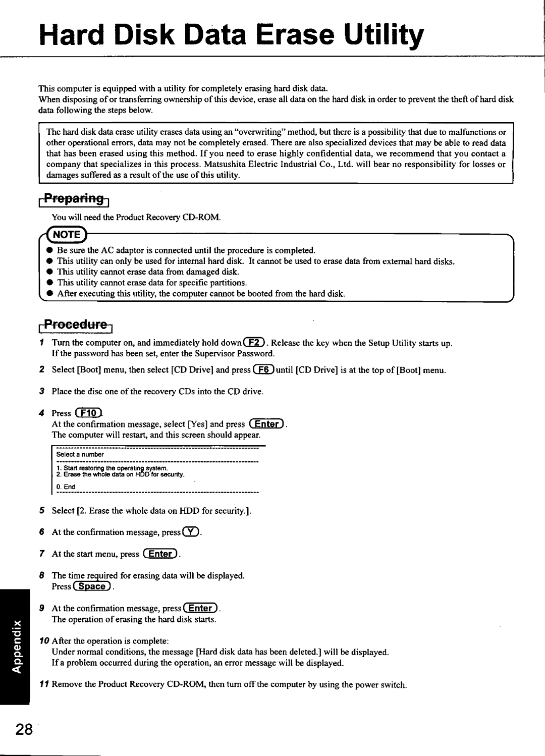 Panasonic CF-48 Series manual 