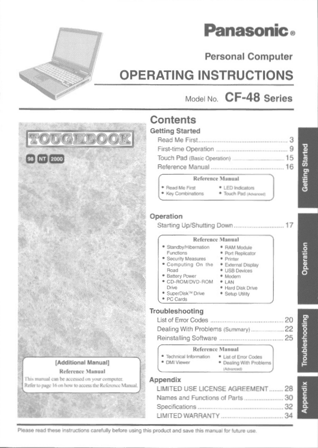 Panasonic CF-48 manual 