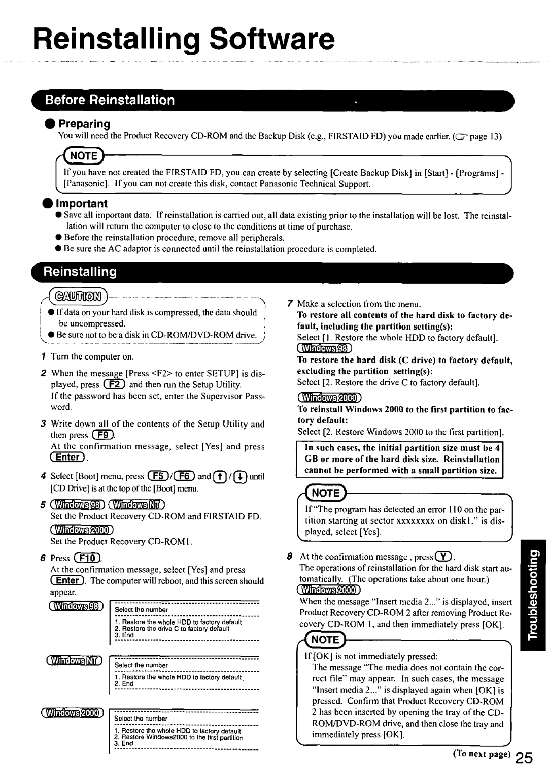 Panasonic CF-48 manual 