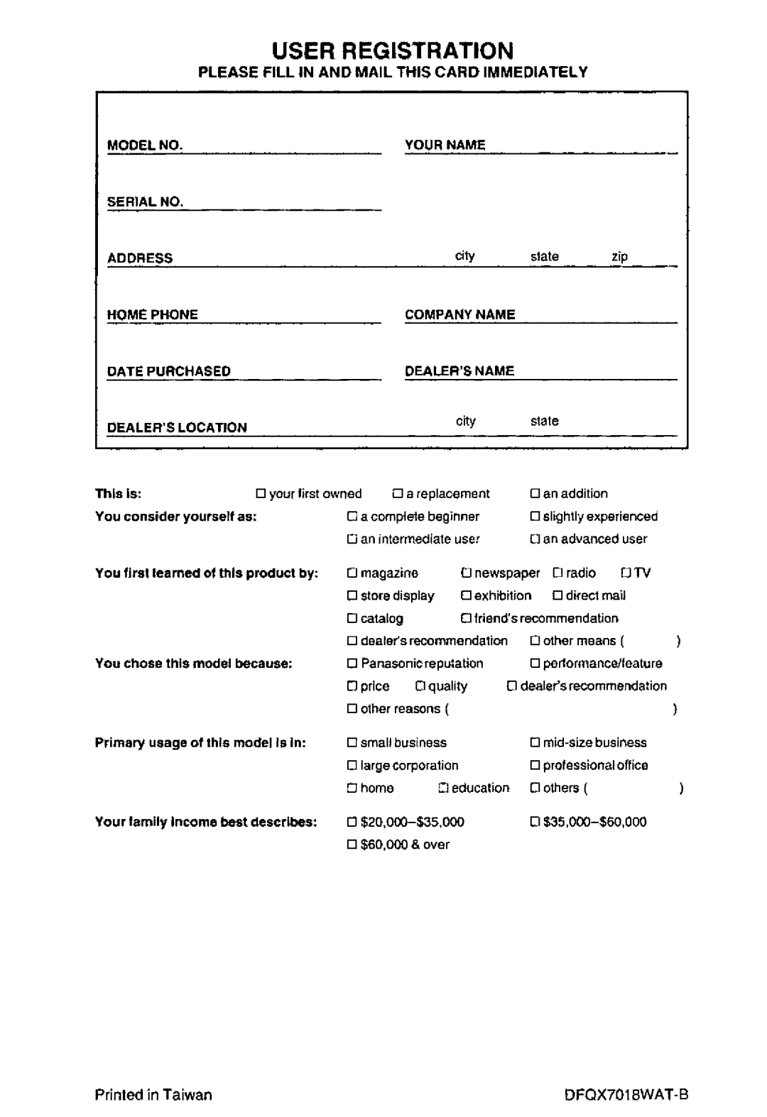 Panasonic CF-48 manual 