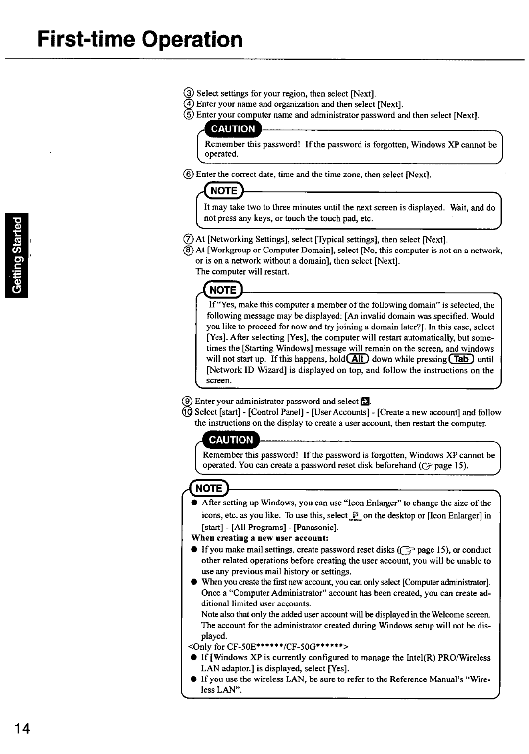 Panasonic CF-50 manual 