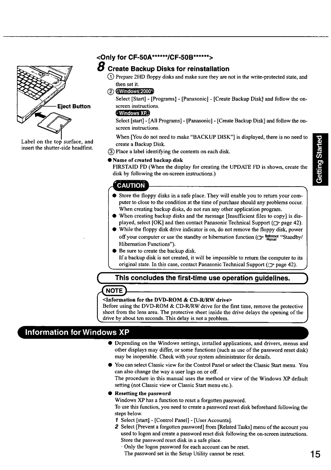 Panasonic CF-50 manual 