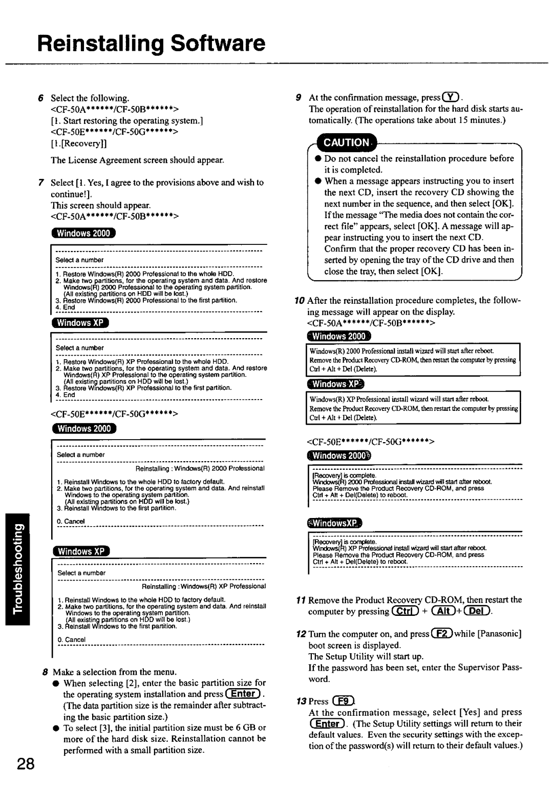 Panasonic CF-50 manual 