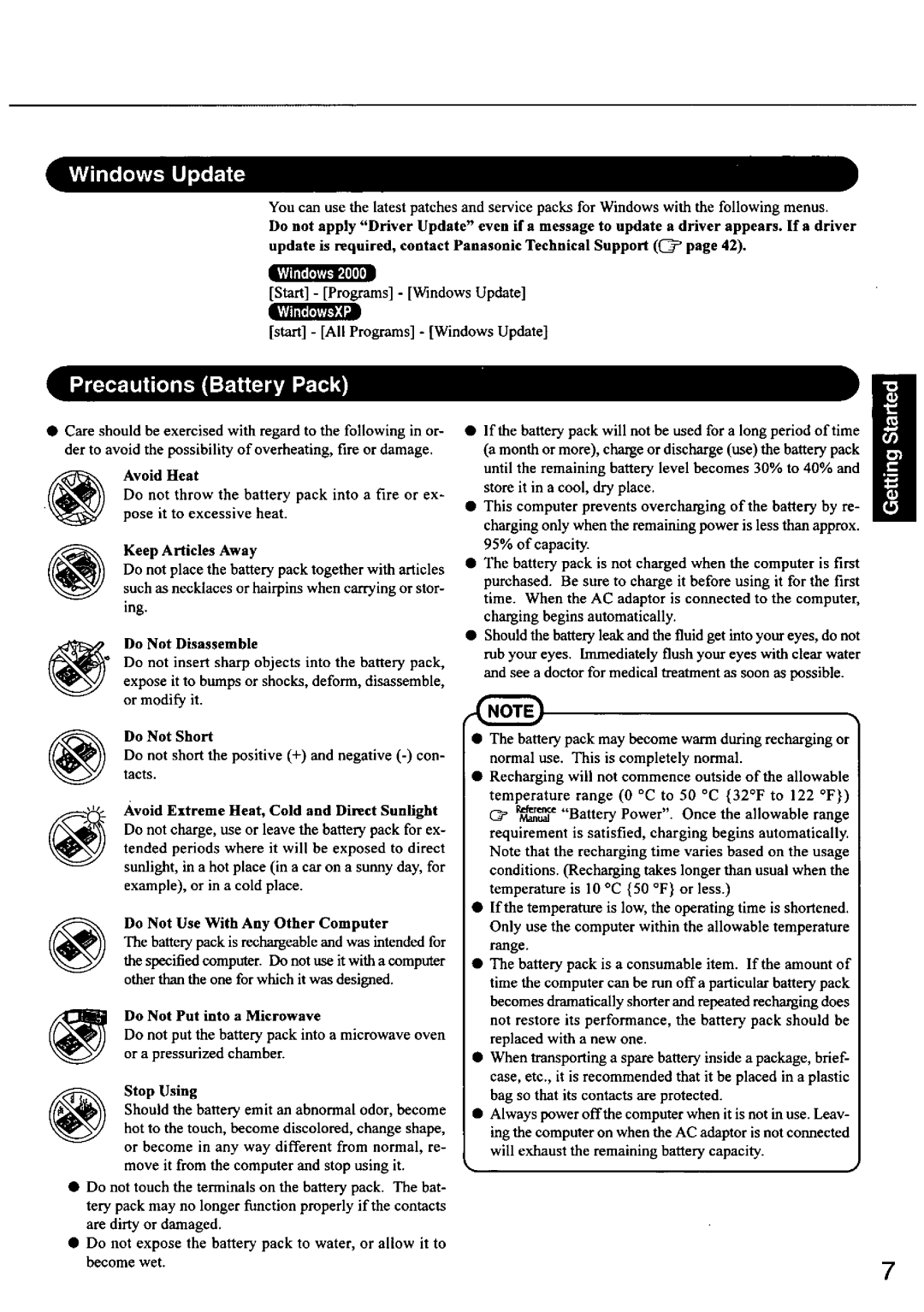 Panasonic CF-50 manual 