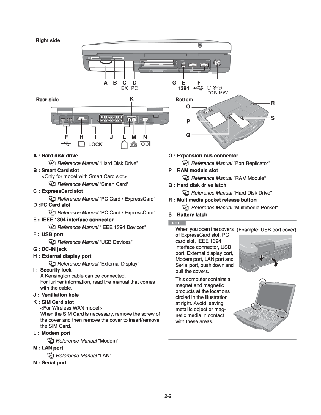 Panasonic CF-52EKM 1 D 2 M service manual A B C, F H I J L M N 