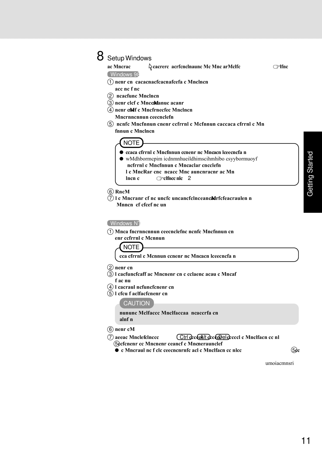 Panasonic CF-72 Series P appendix Setup Windows, To next 