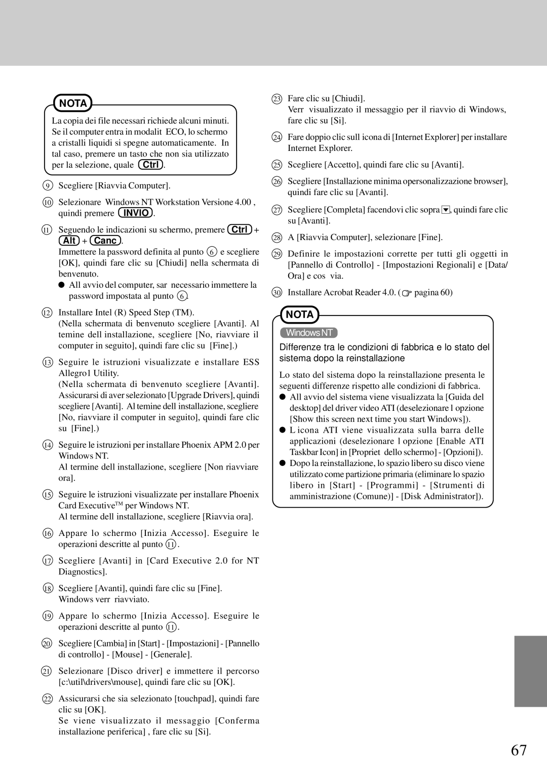 Panasonic CF-72 operating instructions Alt + Canc 