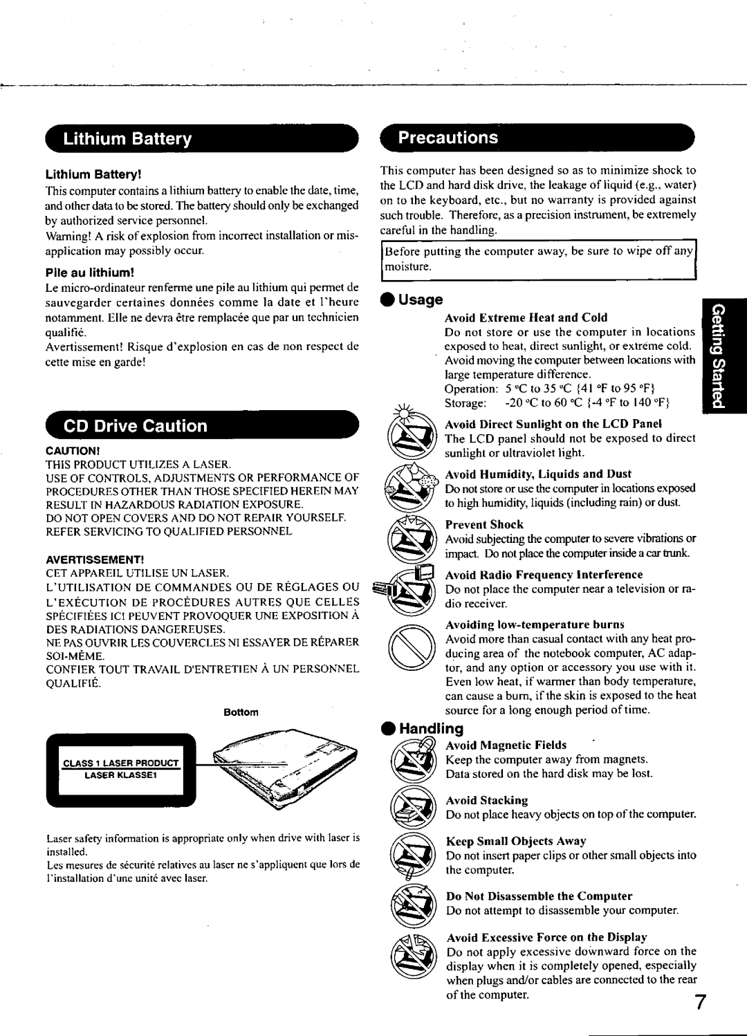 Panasonic CF-73 manual 