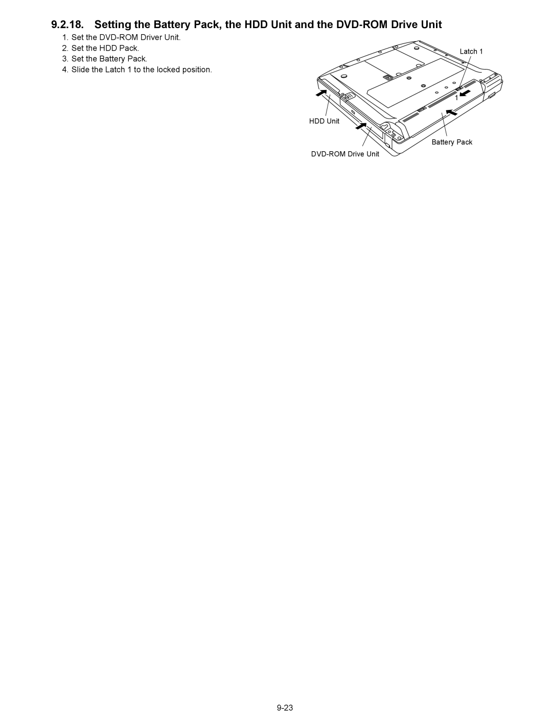 Panasonic CF-74ECBGDBM manual Set the DVD-ROM Driver Unit Set the HDD Pack 