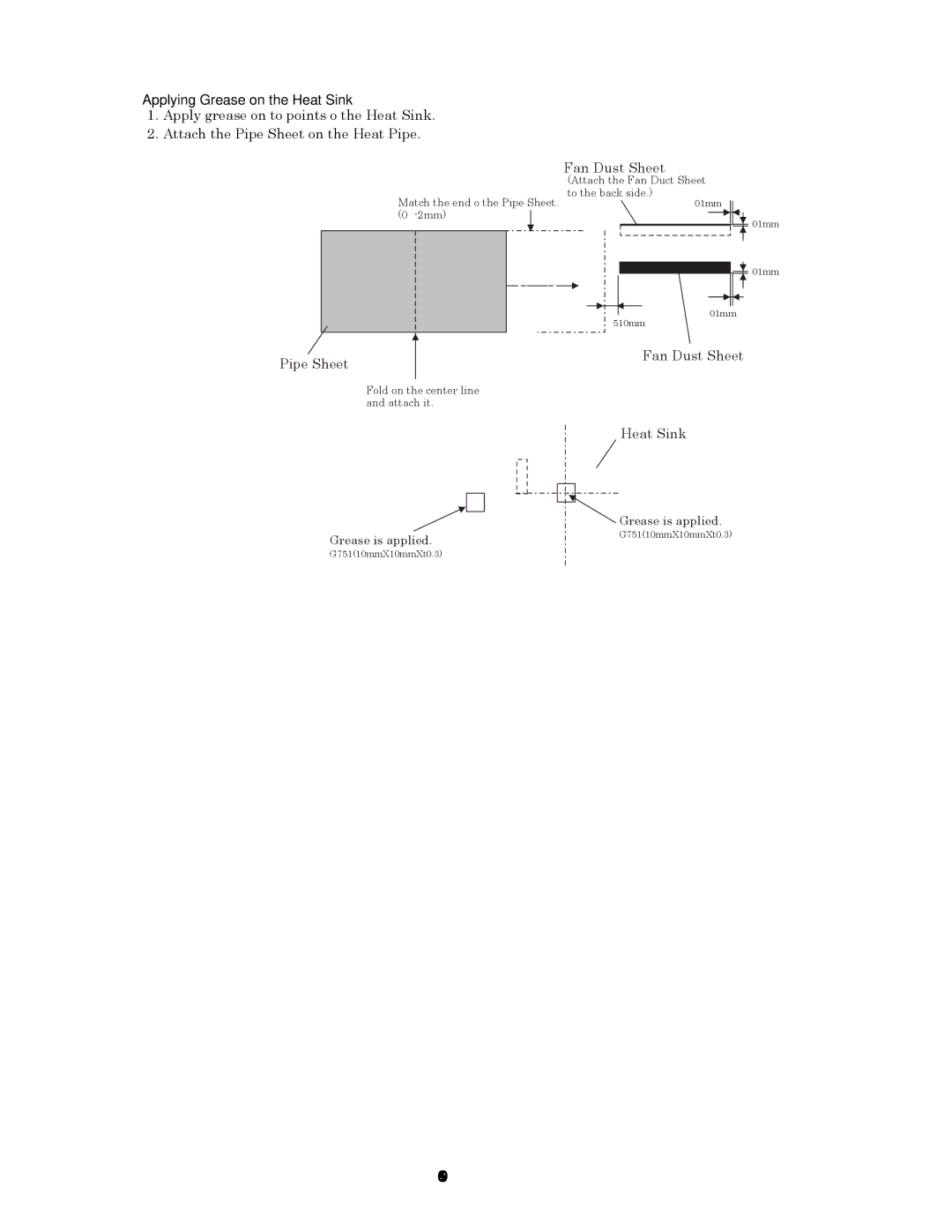 Panasonic CF-74GCDADBM service manual Applying Grease on the Heat Sink 