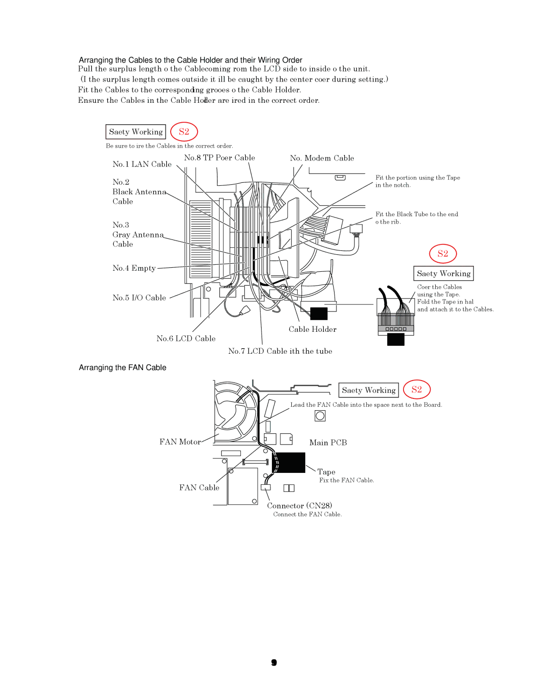 Panasonic CF-74GCDADBM service manual Arranging the FAN Cable 