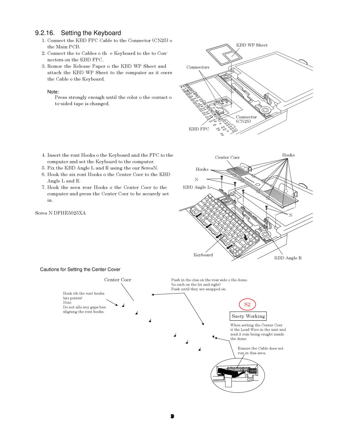 Panasonic CF-74GCDADBM service manual Setting the Keyboard, Computer, and set the Keyboard to the computer 