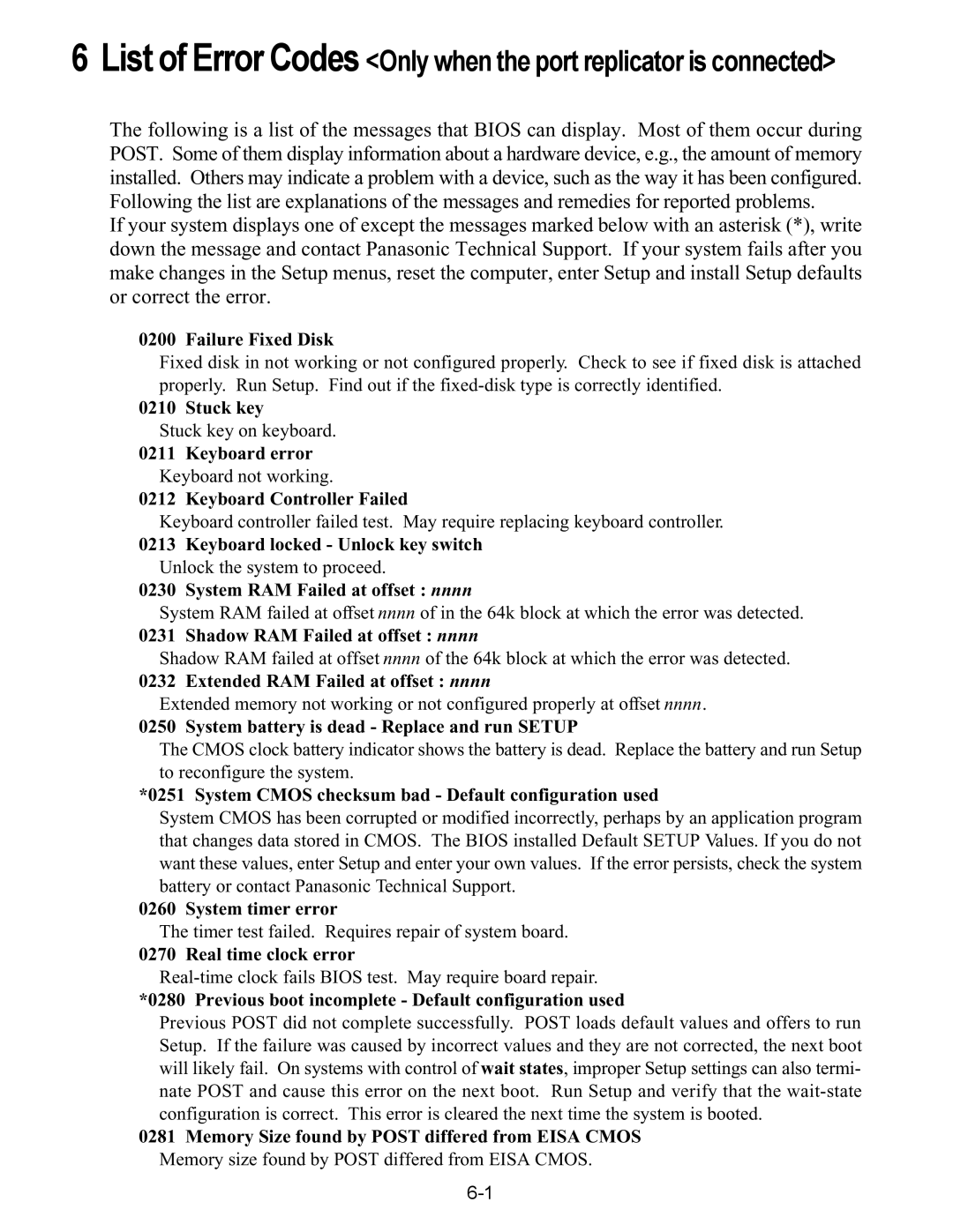 Panasonic CF-74JCJBD1 M service manual Stuck key 