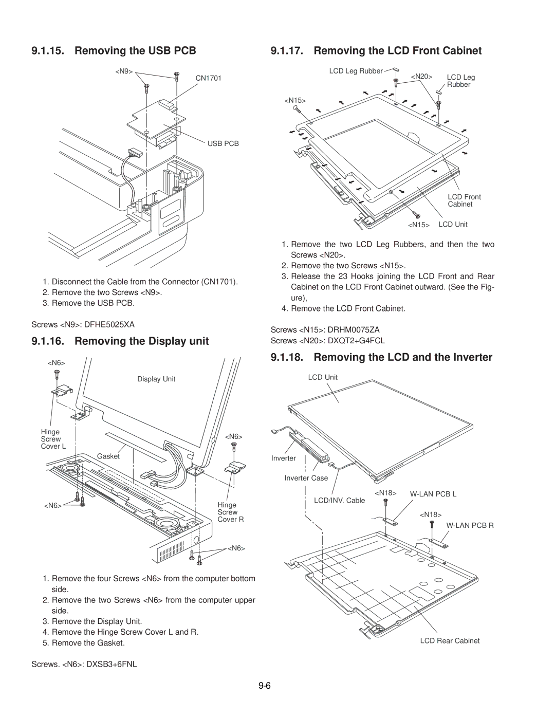 Panasonic CF-74JCJBD1 M service manual Removing the Display unit 