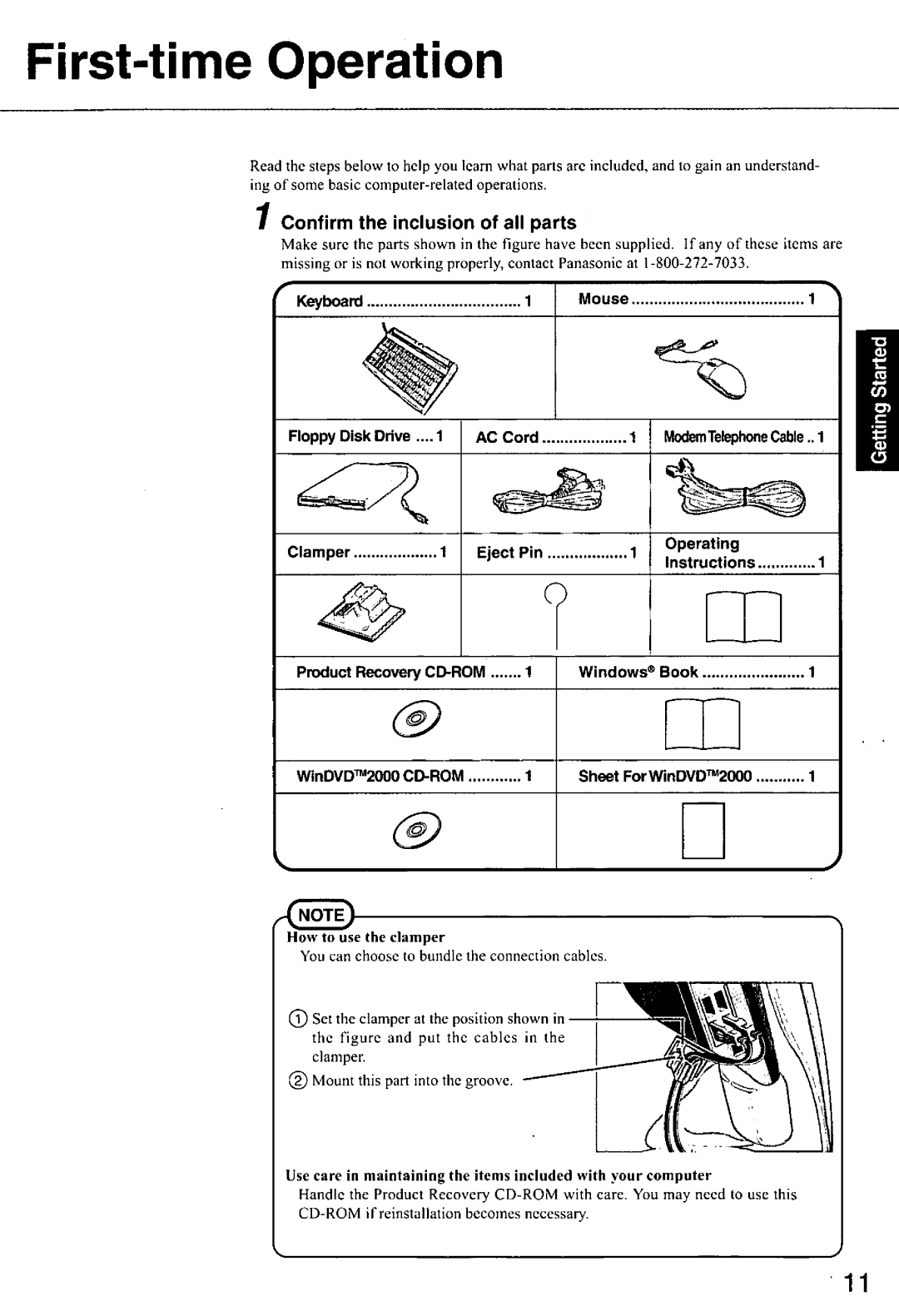 Panasonic CF-E1M manual 