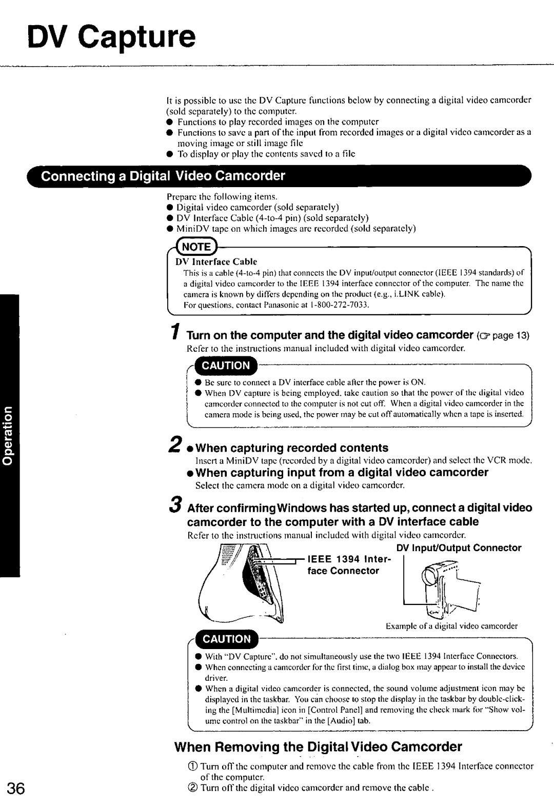 Panasonic CF-E1M manual 