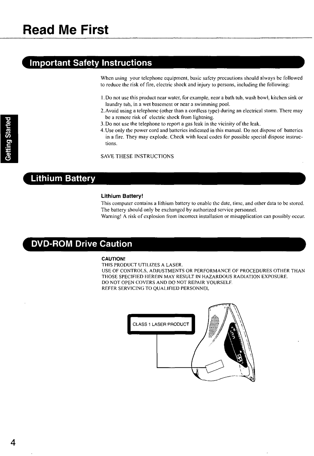 Panasonic CF-E1M manual 