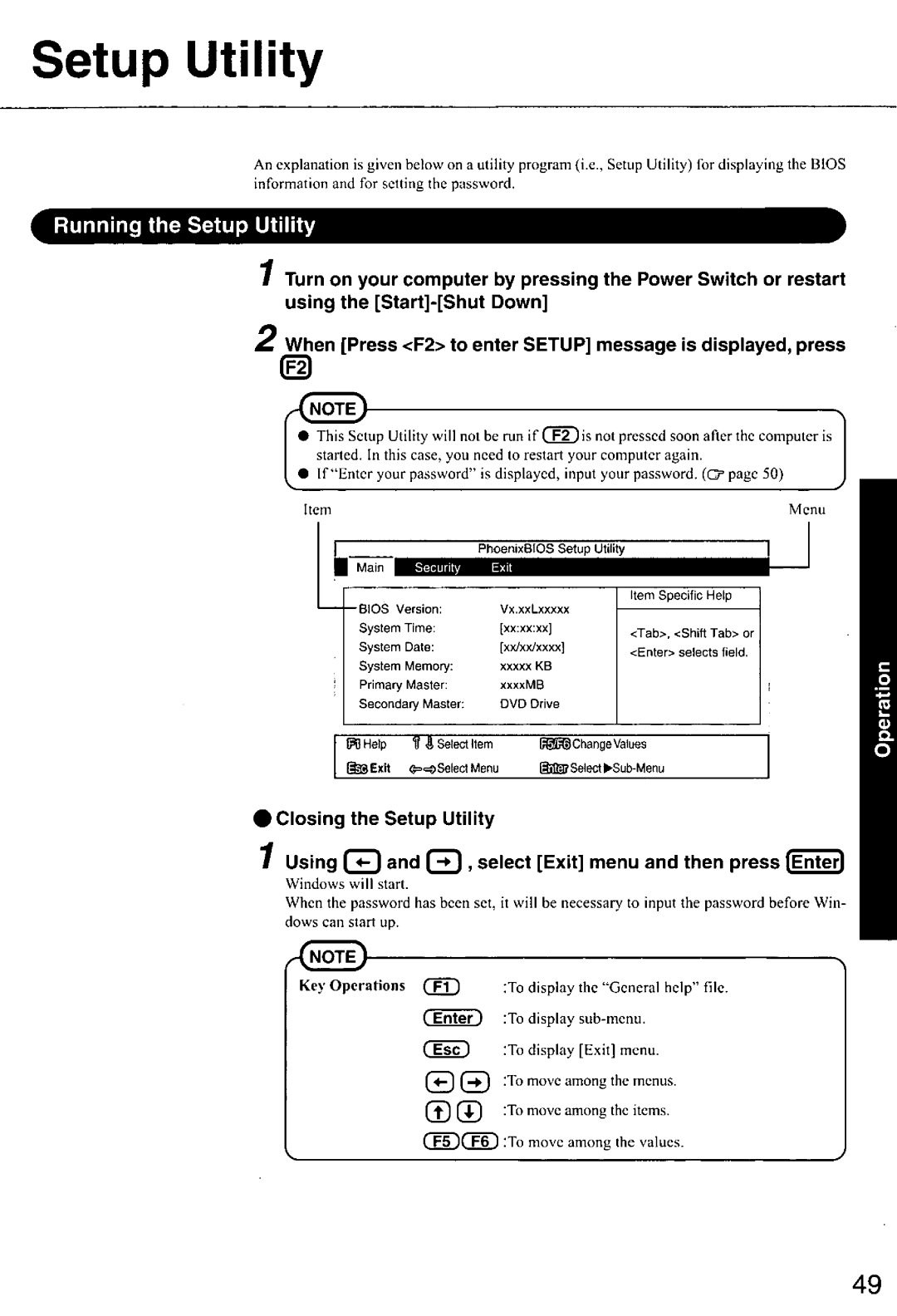 Panasonic CF-E1M manual 