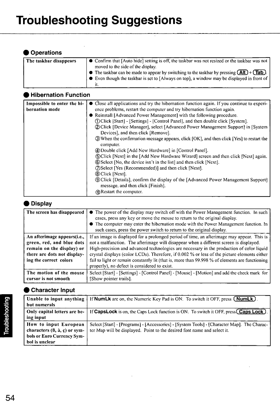 Panasonic CF-E1M manual 