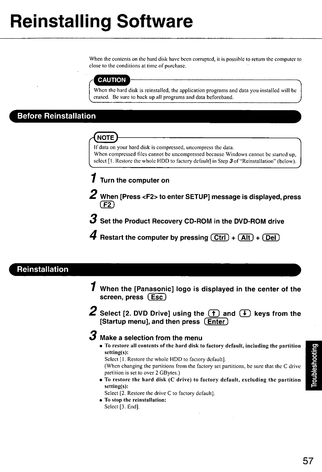 Panasonic CF-E1M manual 