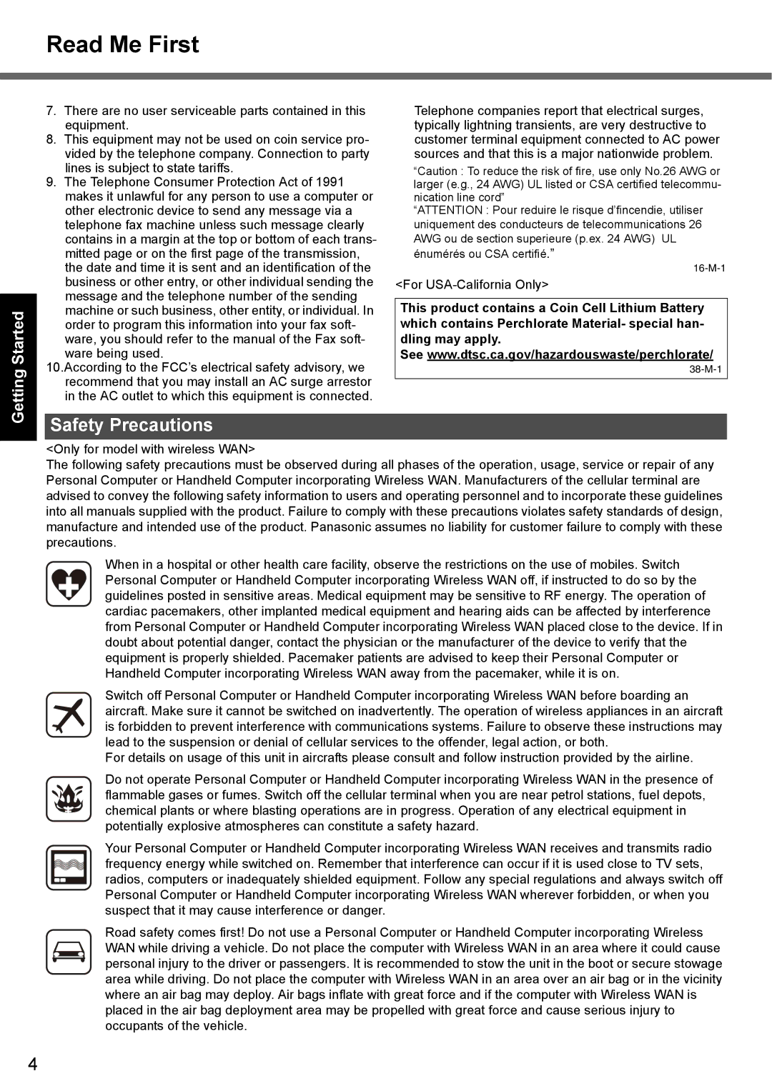 Panasonic CF-F9 appendix Read Me First, Safety Precautions, Getting Started, Appendix Troubleshooting Useful Information 