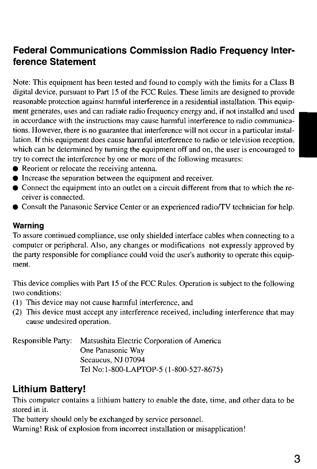 Panasonic CF-M32 Series manual 