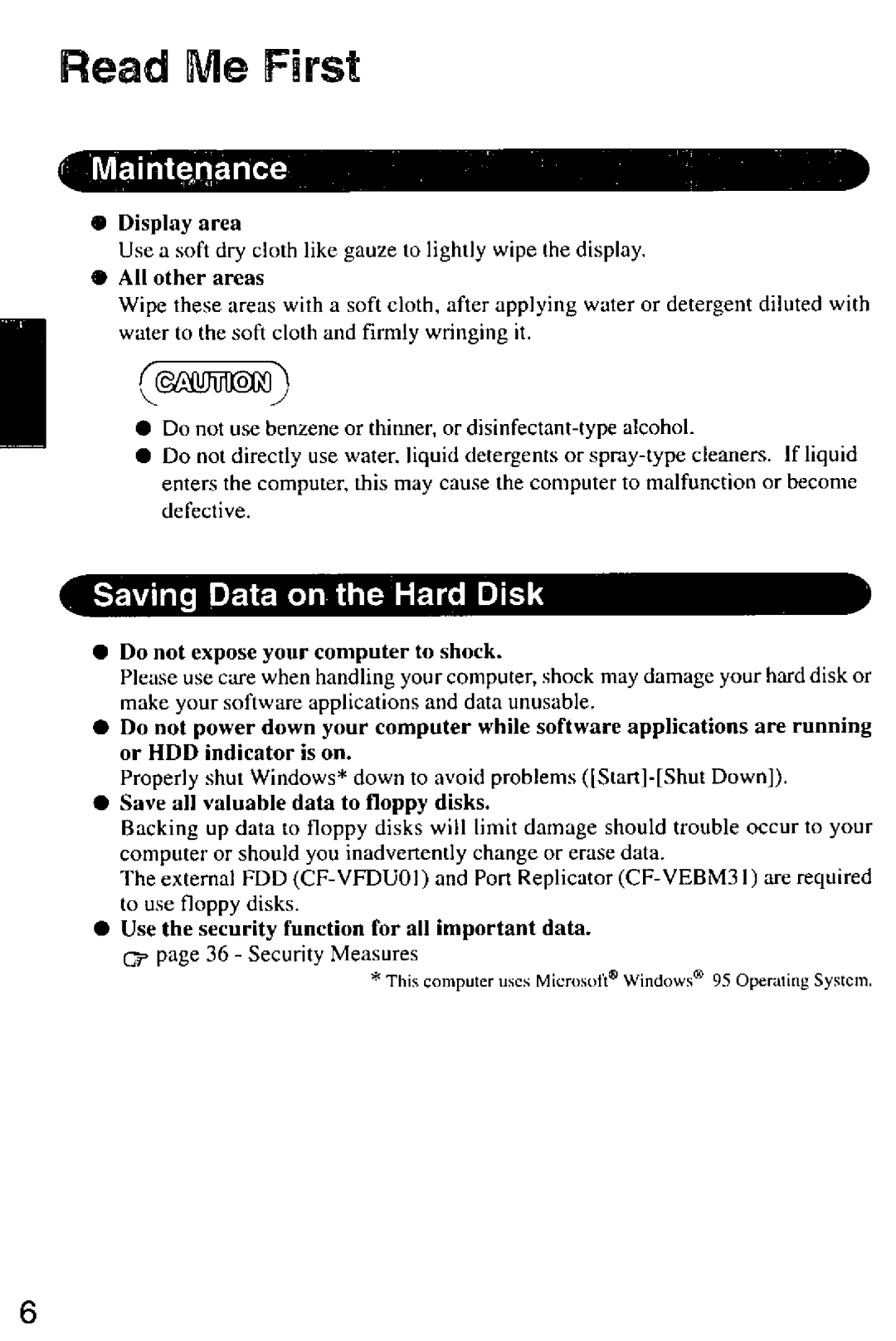 Panasonic CF-M32 Series manual 