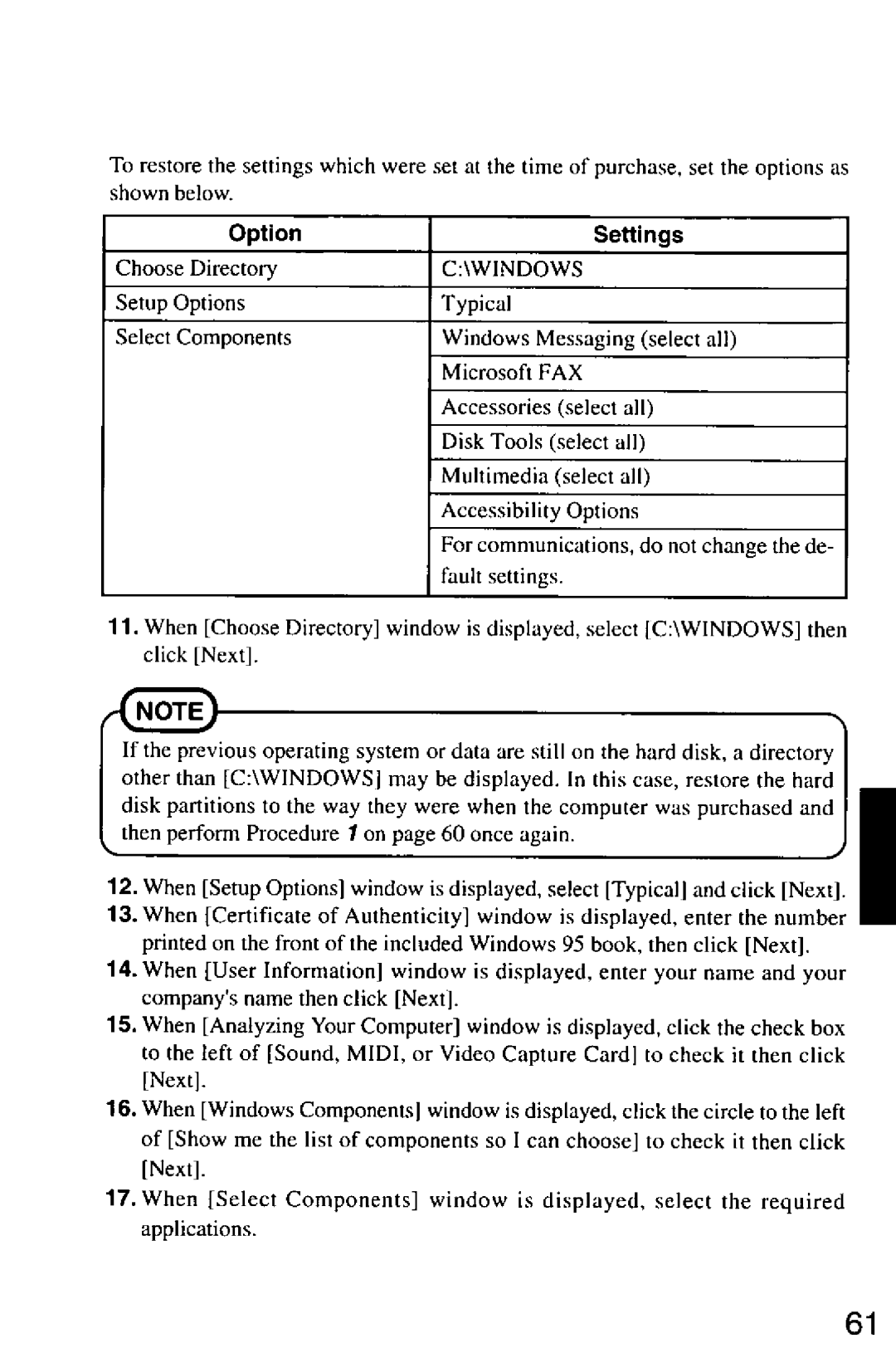 Panasonic CF-M32 Series manual 