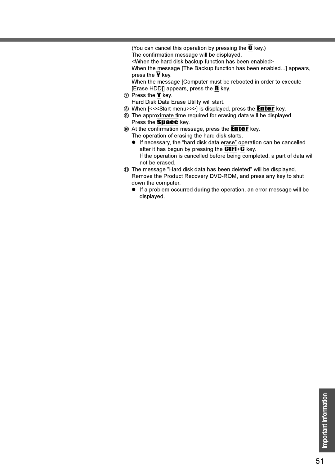 Panasonic CF-T4 operating instructions Important Information 