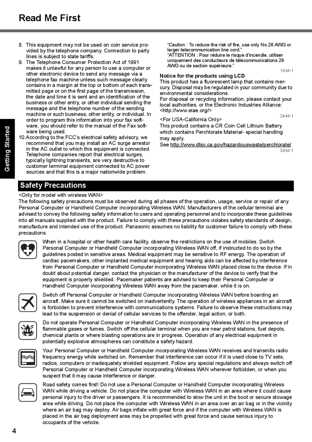 Panasonic CF-T7 appendix Read Me First, Safety Precautions, Appendix Troubleshooting Useful Information 