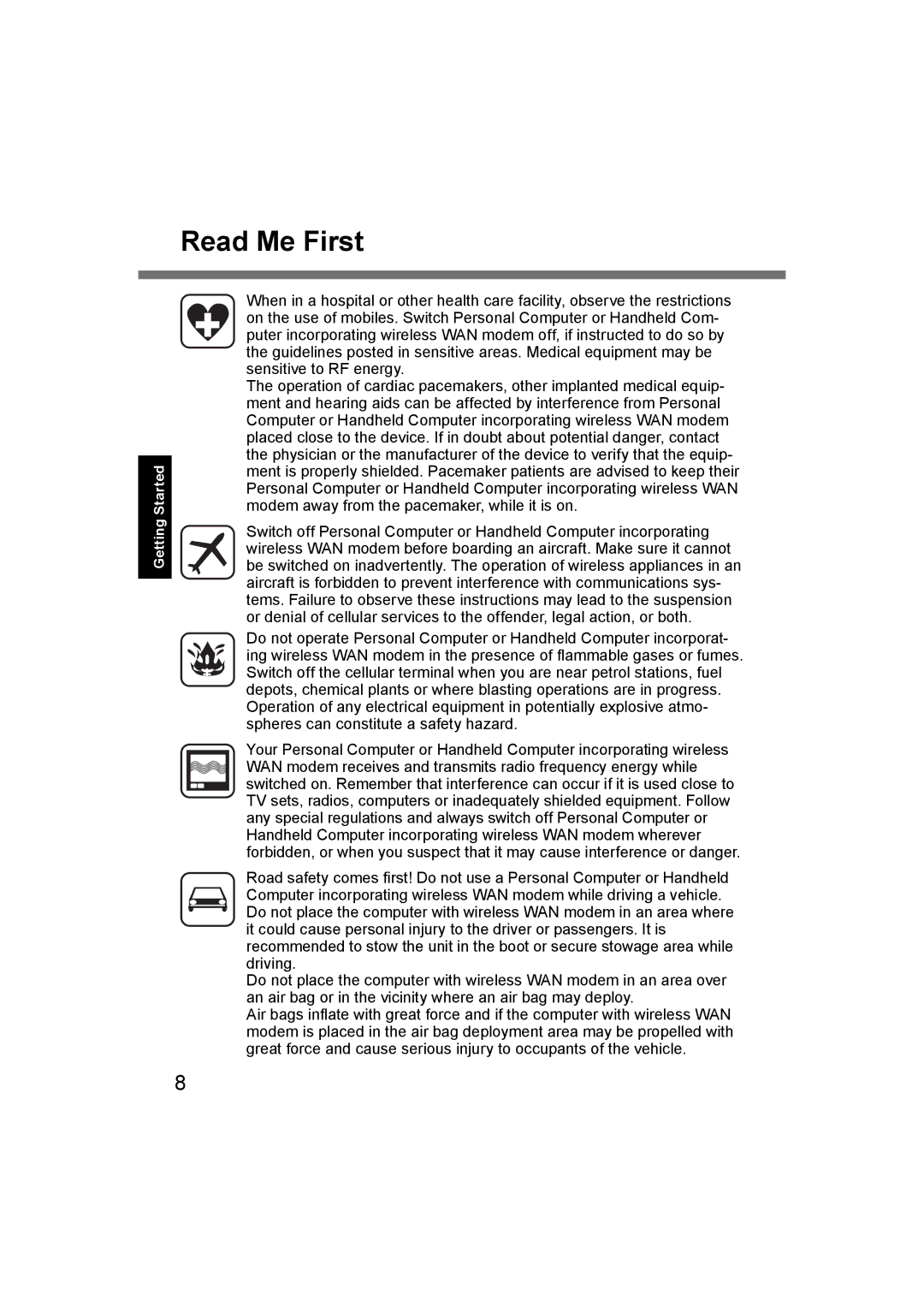 Panasonic CF-U1 appendix Read Me First 