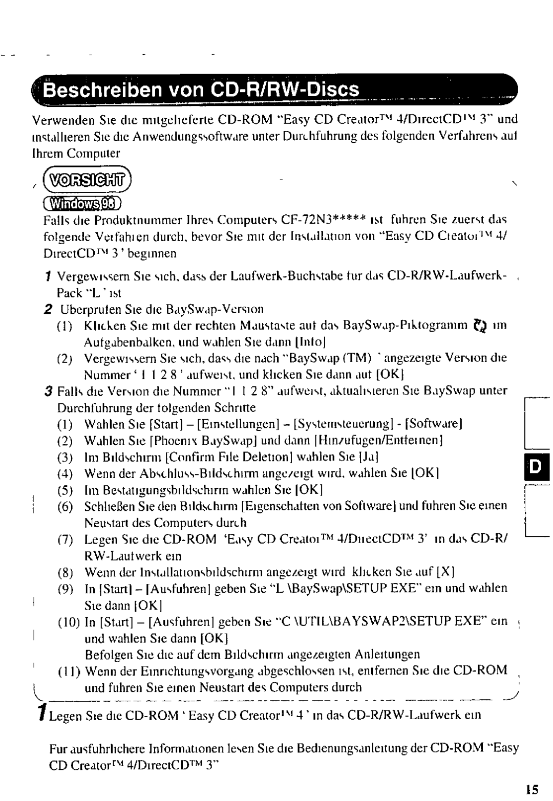 Panasonic CF-VCW721 manual 