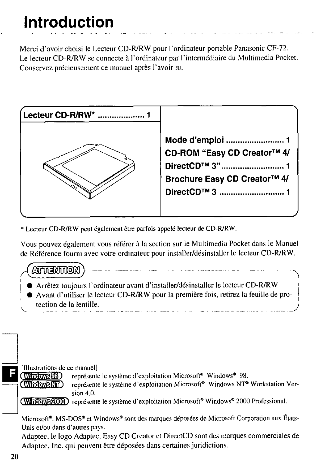 Panasonic CF-VCW721 manual 