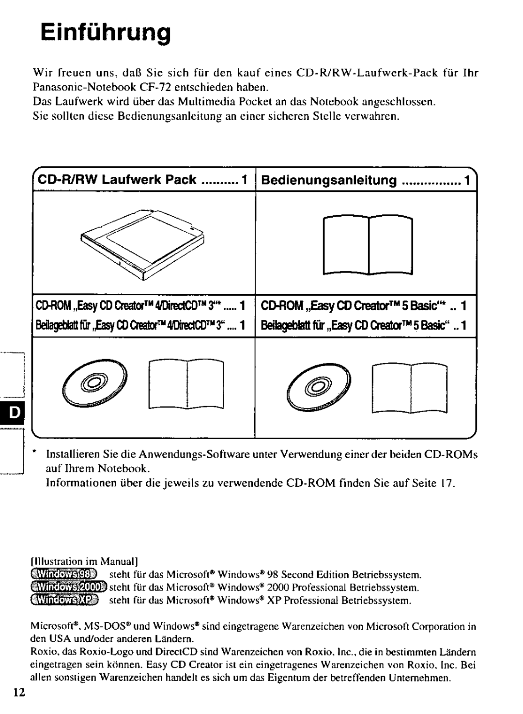 Panasonic CF-VCW722 manual 