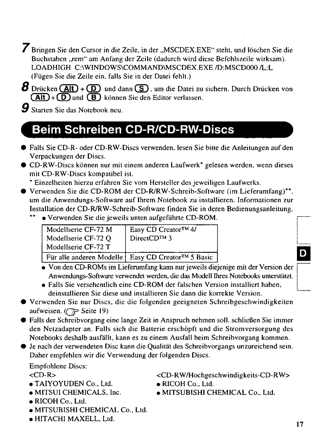 Panasonic CF-VCW722 manual 