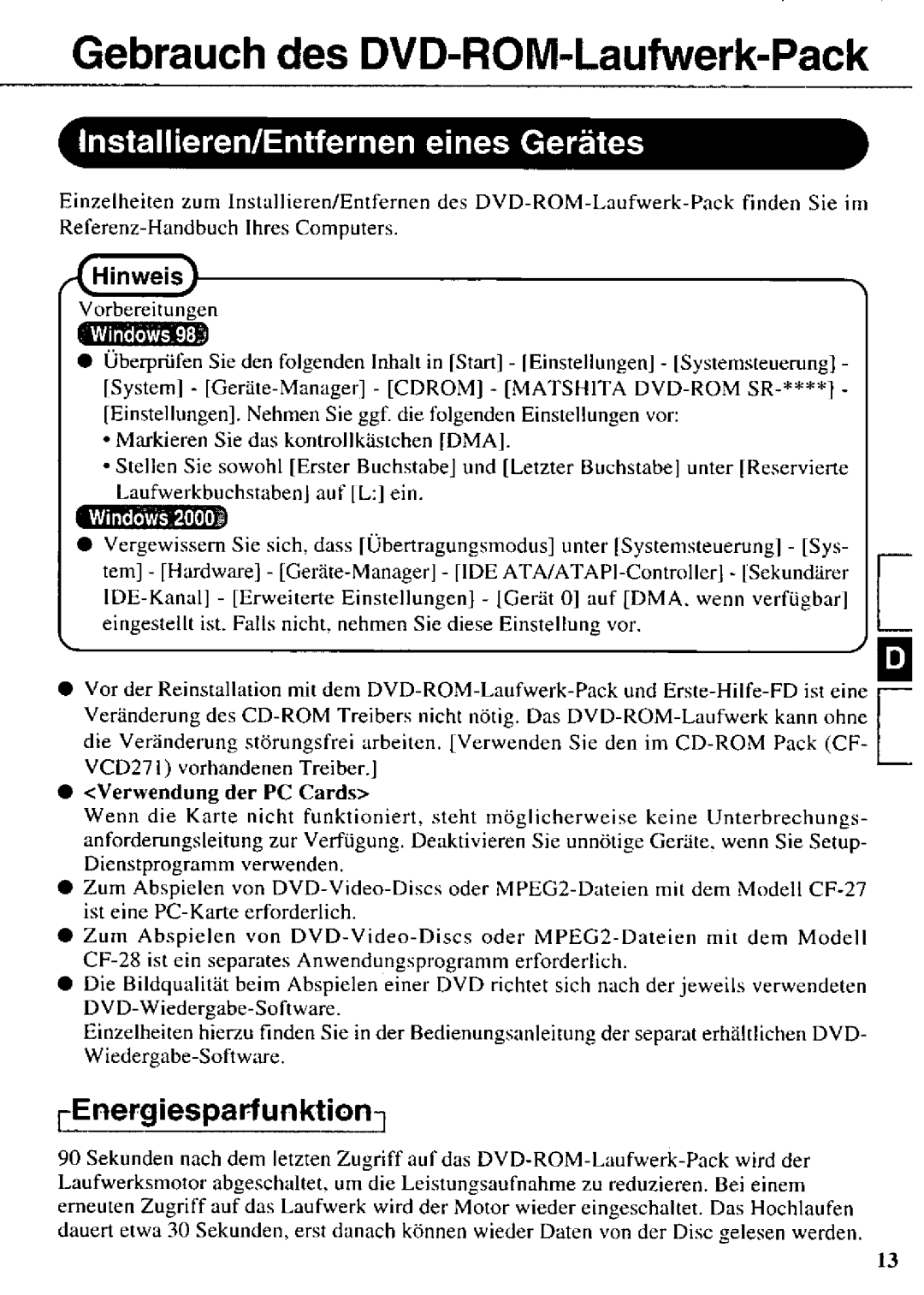 Panasonic CF-VDD283 manual 