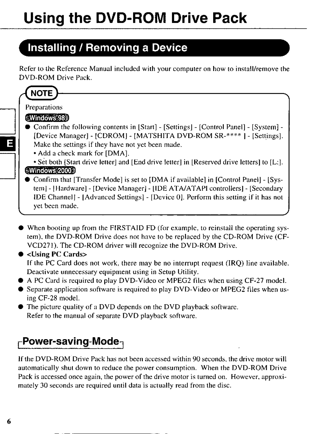 Panasonic CF-VDD283 manual 