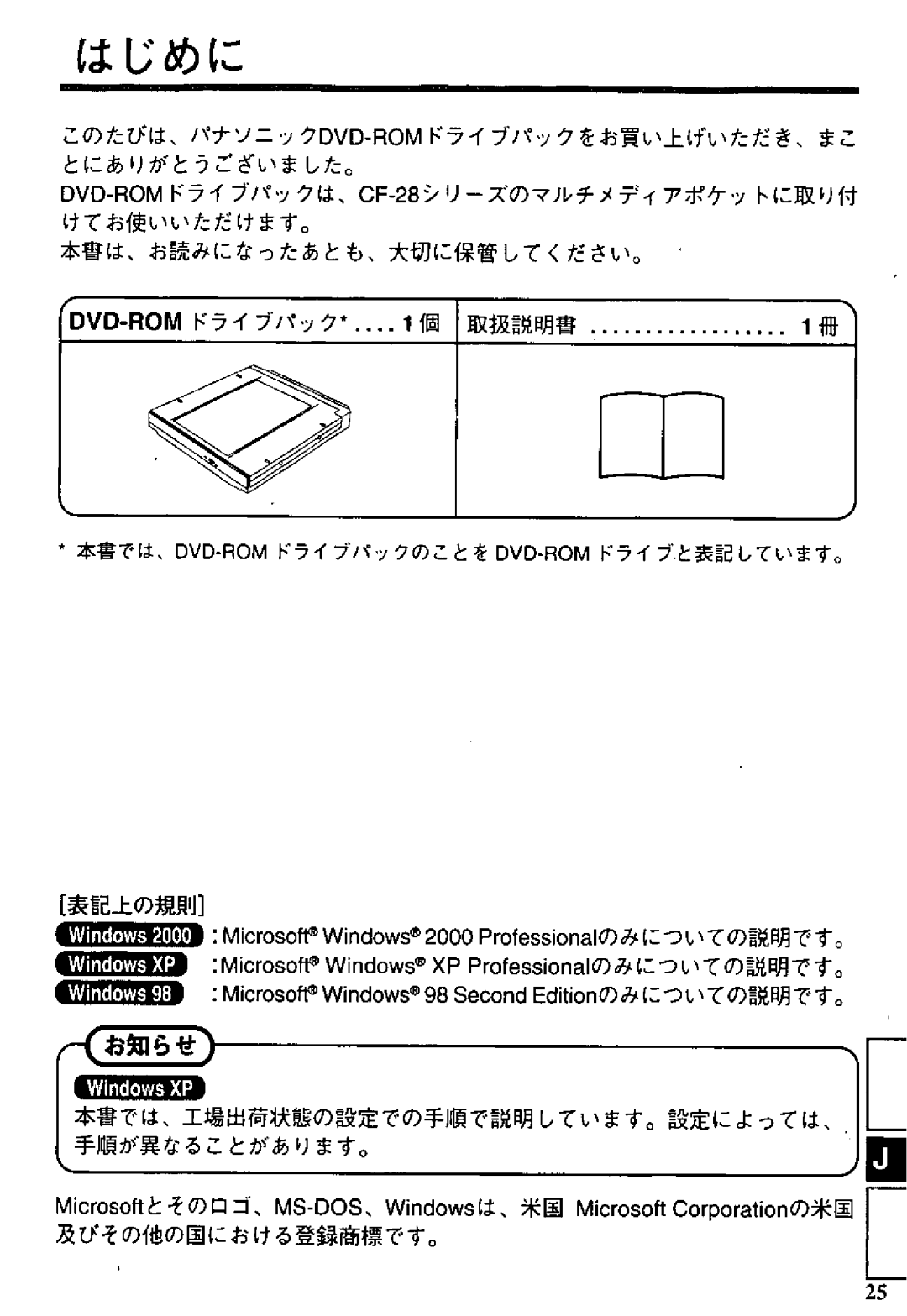 Panasonic CF-VDD285 manual 