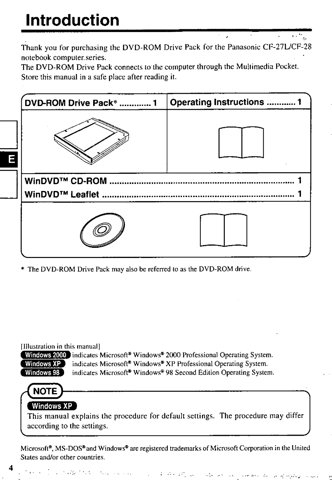 Panasonic CF-VDD285 manual 