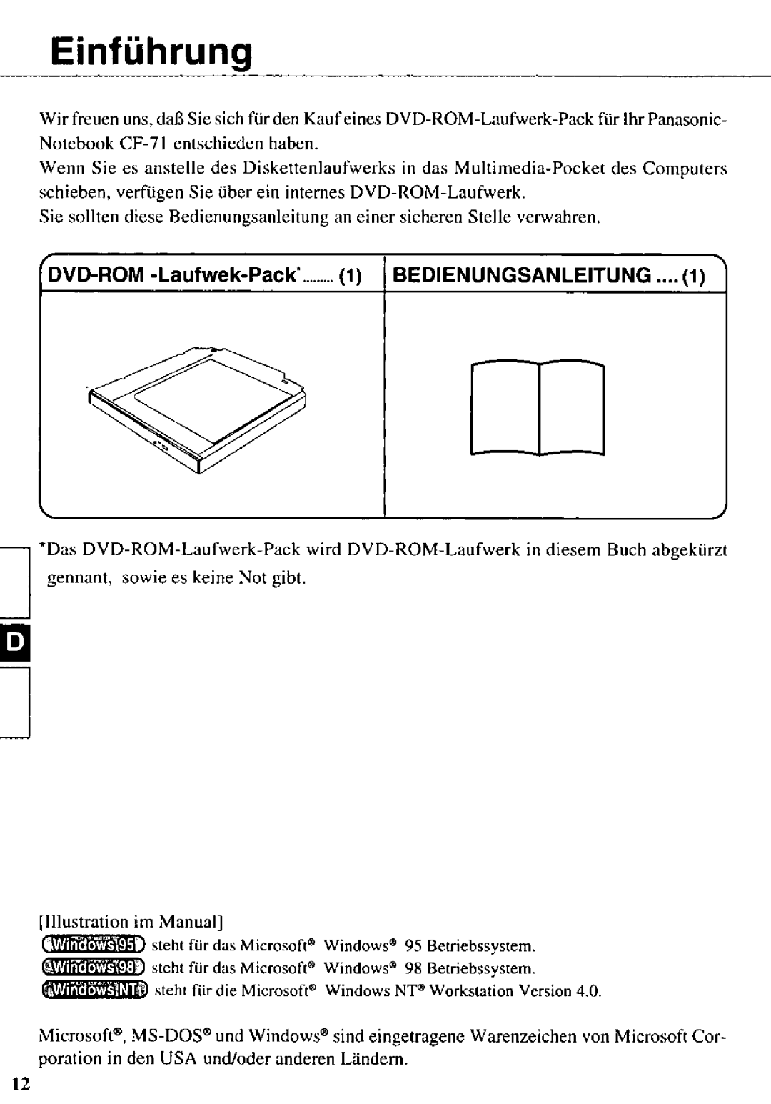 Panasonic CF-VDD712 manual 