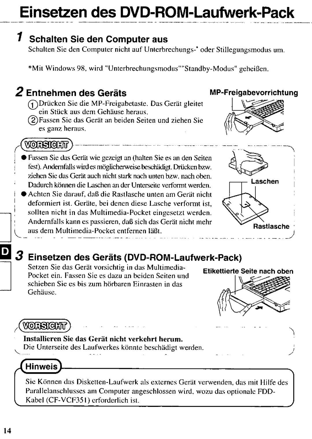 Panasonic CF-VDD712 manual 