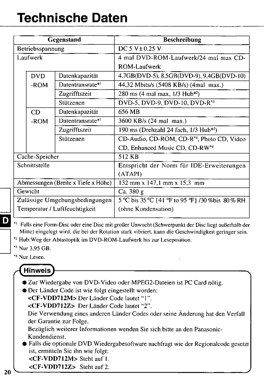 Panasonic CF-VDD712 manual 