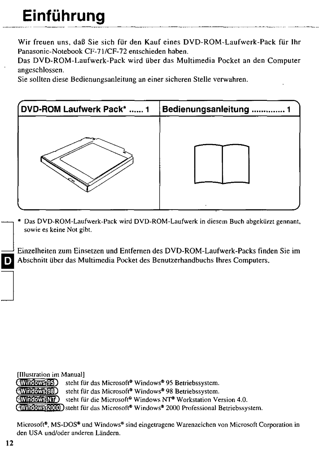 Panasonic CF-VDD721 manual 