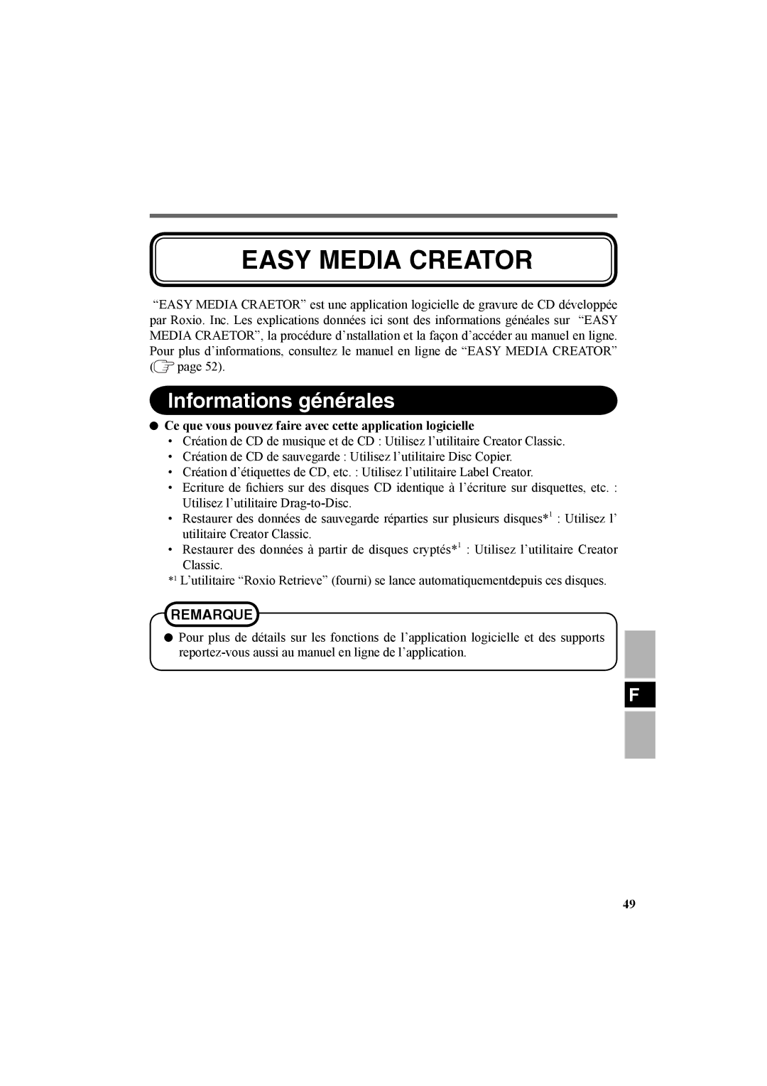 Panasonic CF-VDR301U specifications Informations générales, Ce que vous pouvez faire avec cette application logicielle 