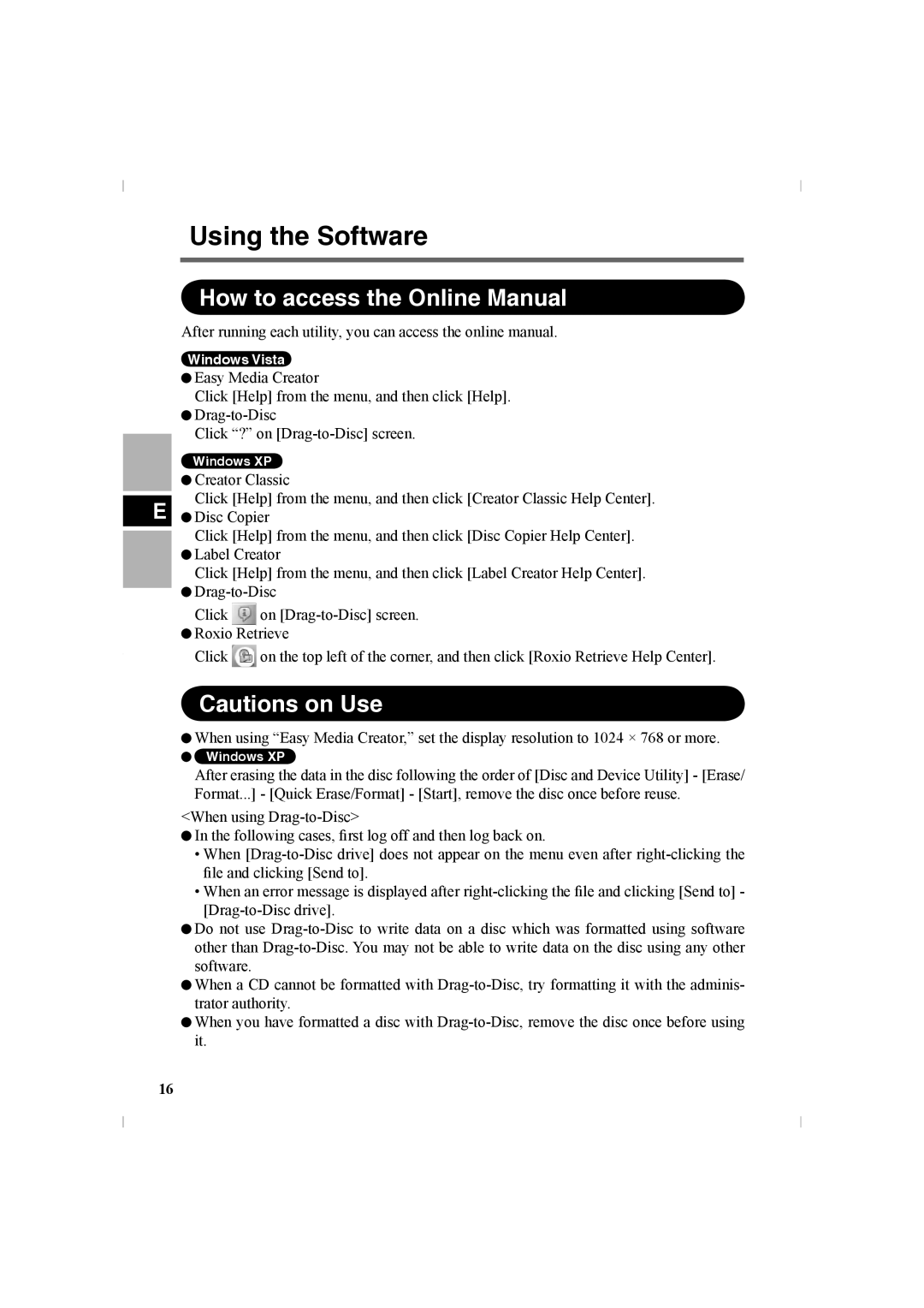 Panasonic CF-VDR302U manual How to access the Online Manual 